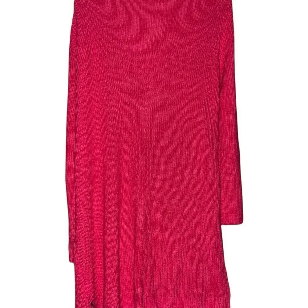 NWT GAP Women's Bold Red Open Cardigan Sweater raspberry Long Sleeve knit